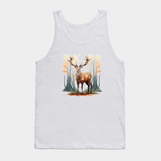 Deer And Forest Tank Top